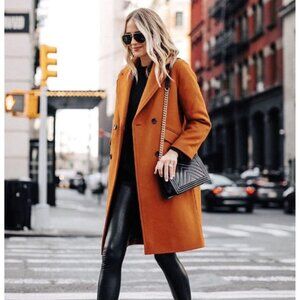 The Wool Makers Copper Brown Wool Coat. Size Medium.